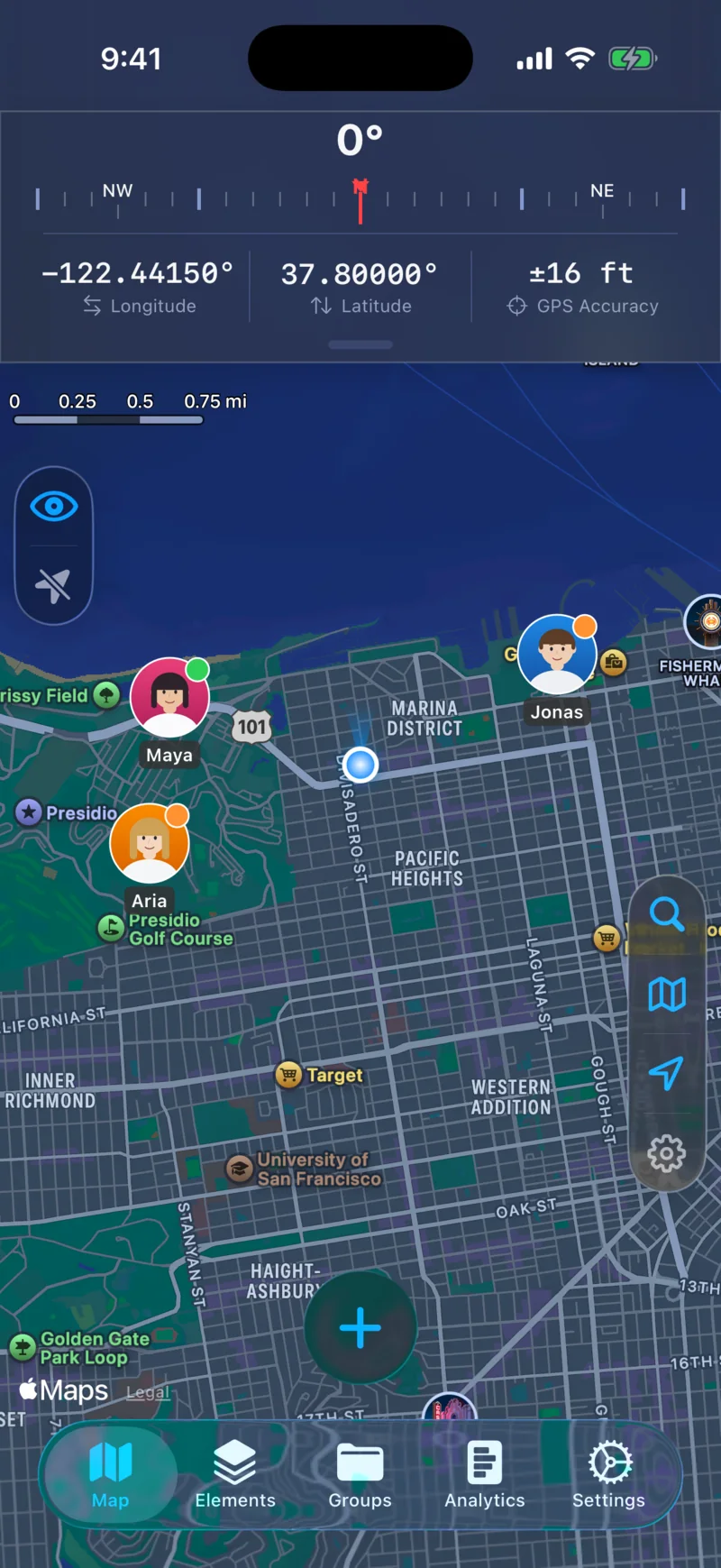 Friends Live Locations